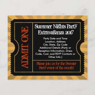 Gold and Black Ticket Flyers, Custom Printing Flyer