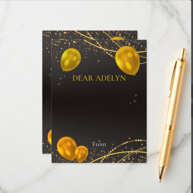 "Gold and Black Time Capsule Advice Card (Creator Uploaded)