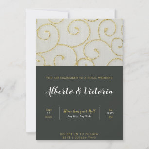 Gold and Black Wedding Invitation