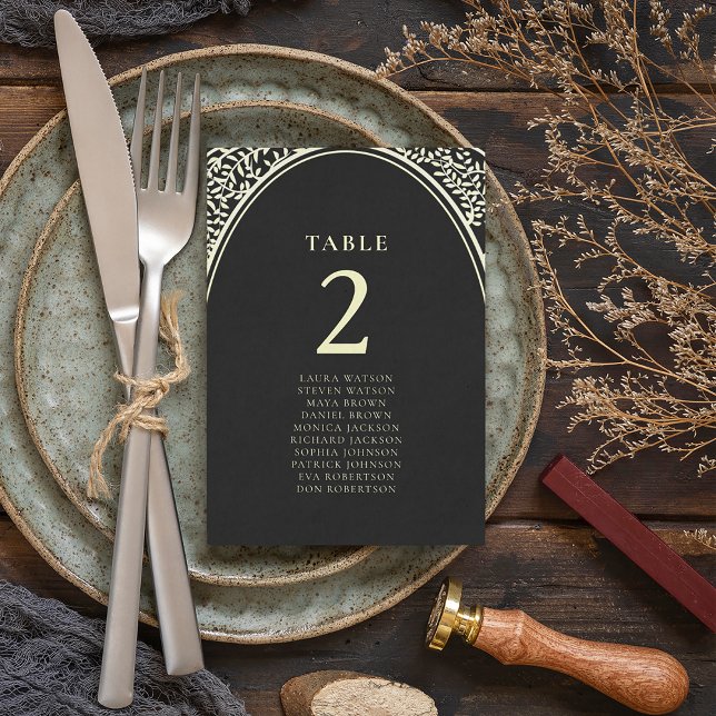 Gold and Black Wedding Seating Chart (Creator Uploaded)