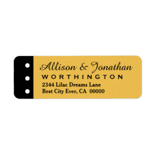Gold and Black with Polka Dots Wedding V01A