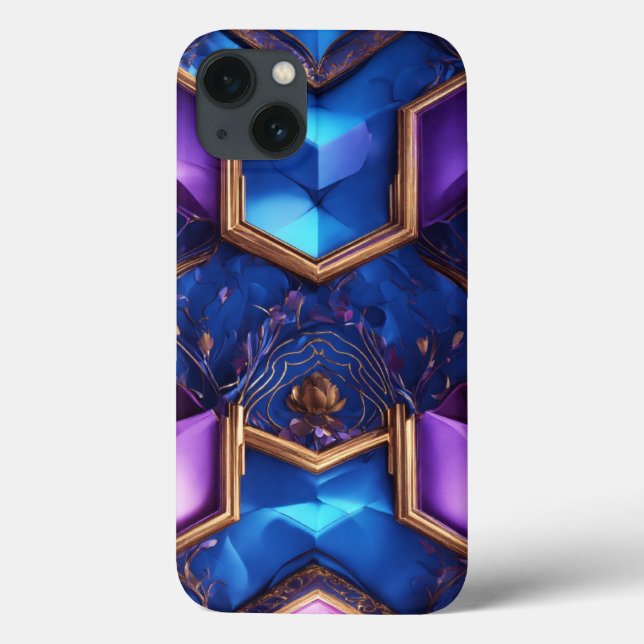 GOLD AND BLUE Case-Mate iPhone CASE (Back)