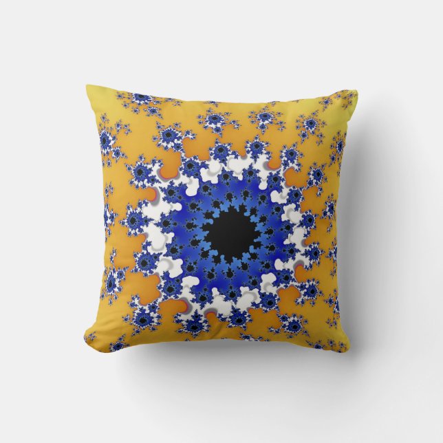 Gold and Blue Eye Cushion (Front)