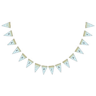 Gold and Blue Happy Birthday Banner