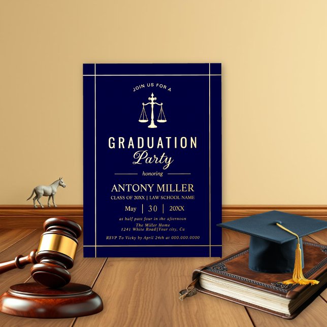 Gold and blue law school graduation Class Of 2025  (Creator Uploaded)