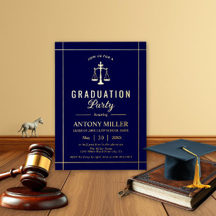 Gold and blue law school graduation Class Of 2026