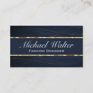 Gold and Blue Luxury Business Card