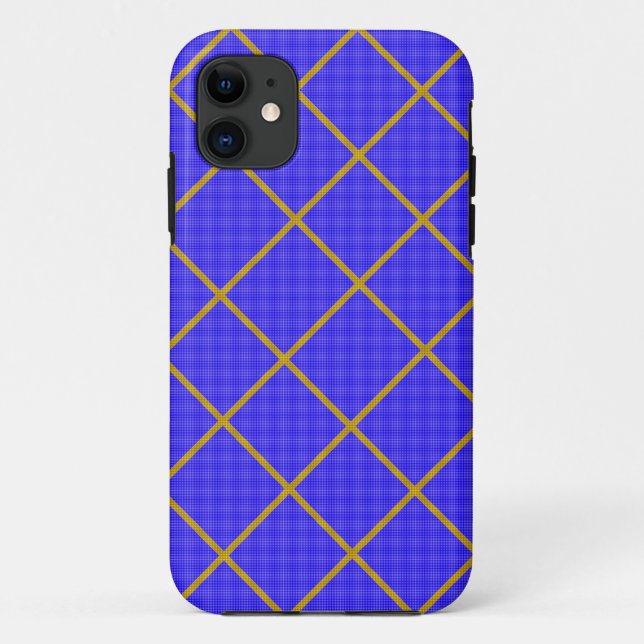 Gold and Blue Phone Case (Back)