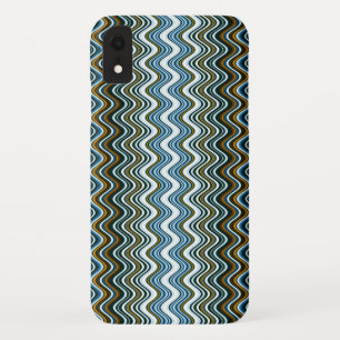 Gold and Blue Wavy Stripes Case-Mate iPhone Case