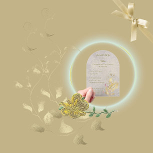 Gold and Blush Floral 50th Birthday Acrylic Invita Invitations