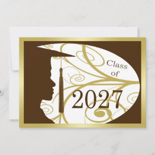 Gold and Brown Man Silhouette 2027 Card