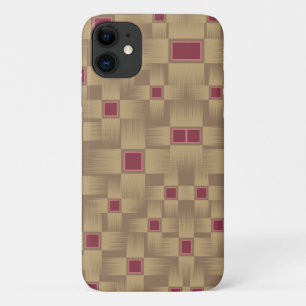 Gold and Burgundy Abstract Geometric Weave Case-Mate iPhone Case