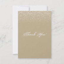 Gold and Champagne Swirls Thank You