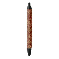 Gold and dark-red vintage floral damask pattern