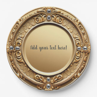 Gold and Diamond Party Plate Personalise