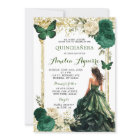 Gold and Emerald Green Royal Princess Quinceañera