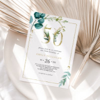 Gold and Eucalyptus 50th Birthday Party