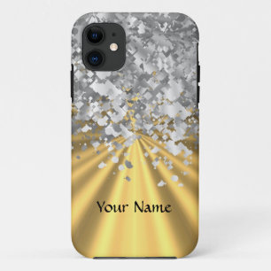 Gold and faux glitter Case-Mate iPhone case