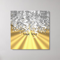 Gold and faux glitter personalised