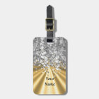 Gold and faux glitter personalised