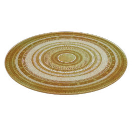 Gold and Glitter Mandala Cutting Board