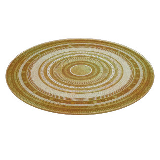 Gold and Glitter Mandala Cutting Board