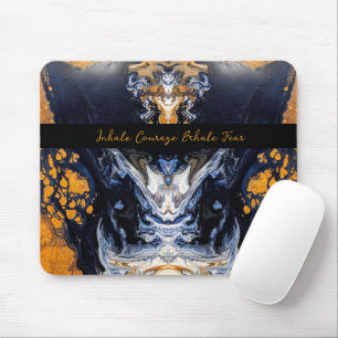 Gold and Glitter marble texture Sculpted Serenity Mouse Pad