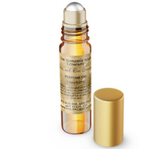 Gold and Glitter Perfume Roller Bottle label