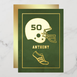 Gold and Green American Football Birthday