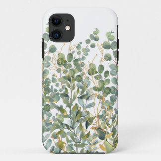 Gold And Green Botanical Eucalyptus Leaves Case-Mate iPhone Case