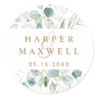 Gold and Green Botanical Wedding