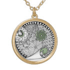 Gold and Green Christmas Necklace Jewellery