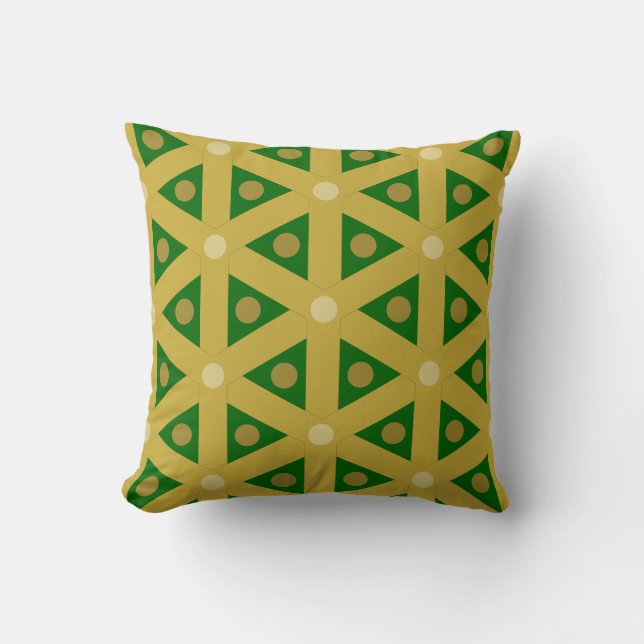 gold and green cushion (Front)