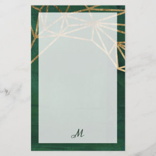 Gold and Green Jungle Web Stationery