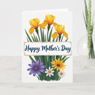 Gold And Green Mothers Day Card