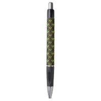 Gold and Green on Black Art Deco Pattern