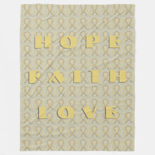 Gold and Grey Awareness Ribbon Angel Blankets