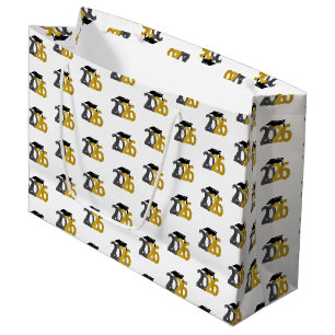 Gold and Grey Class of 2026 Graduation Large Gift Bag