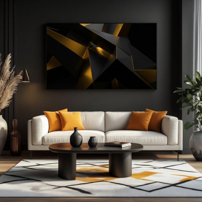Gold and Grey Crystals Canvas Print (Creator Uploaded)