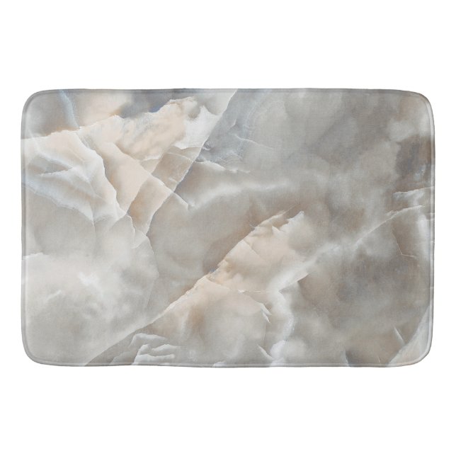 Gold and Grey Marble Bath Mat (Front)