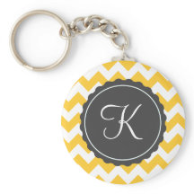 Gold and Grey Zig Zag Custom Initial
