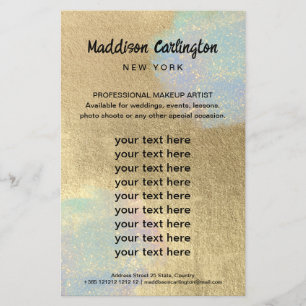 Gold And Iridescent Glitter Texture Flyer