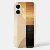 Gold and Ivory Abstract Minimalist Art