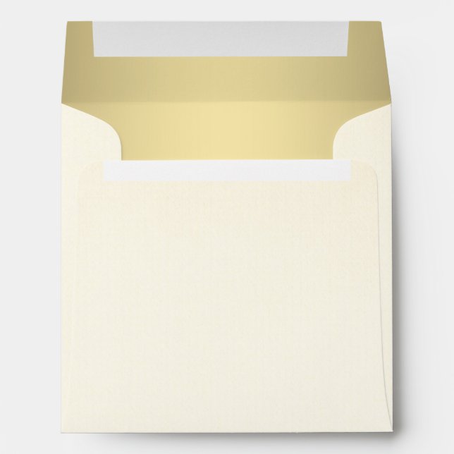 Gold and Ivory Cream Envelope (Back (Bottom))