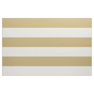 Gold and Ivory Wide Stripes Large Scale Fabric