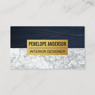 Gold and Marble Business Card