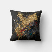 Gold And Navy Abstract Splash Modern Luxury Art