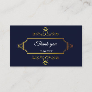 Gold and Navy Blue Indian Style Envelope Enclosure Card