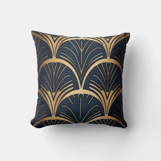 Gold and Navy  Cushion