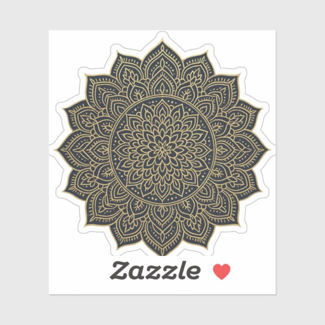 Gold and navy mandala  (Sheet)